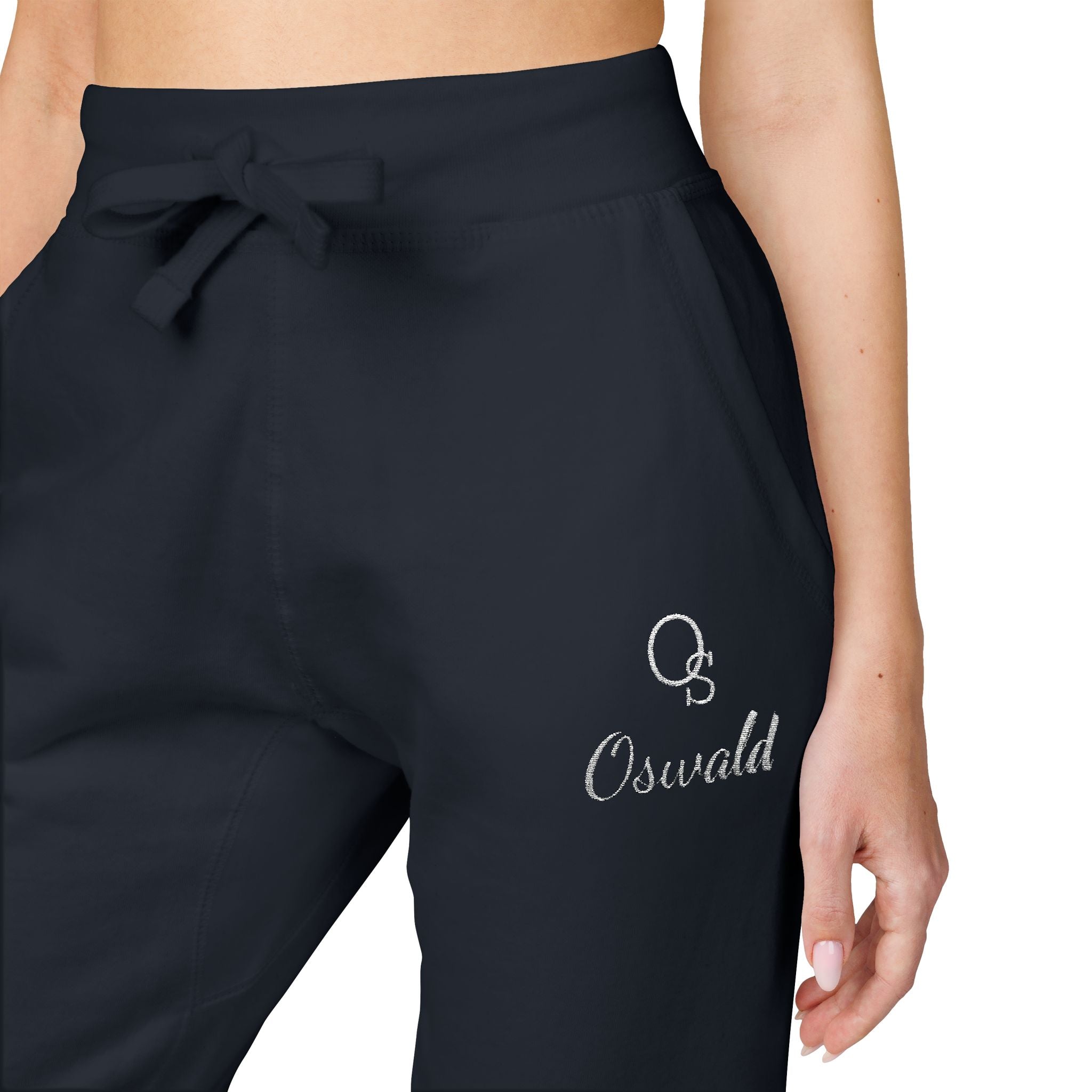 Embroidered Fleece Sweatpants — Minimalist Logo Joggers