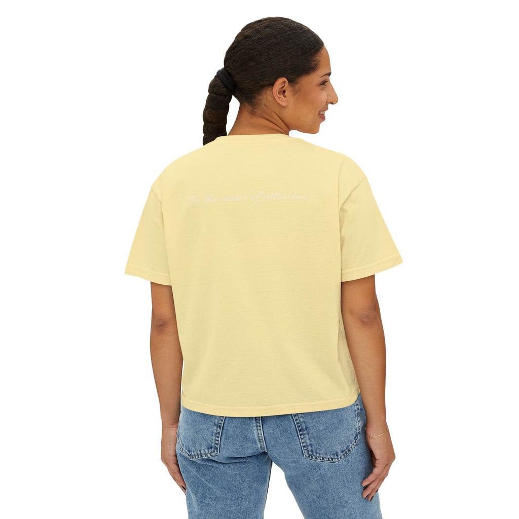 Women's Boxy Tee — Casual Cropped Crewneck T-Shirt