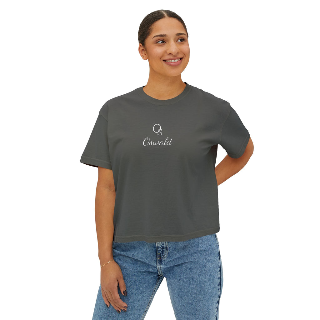 Women's Boxy Tee — Casual Cropped Crewneck T-Shirt