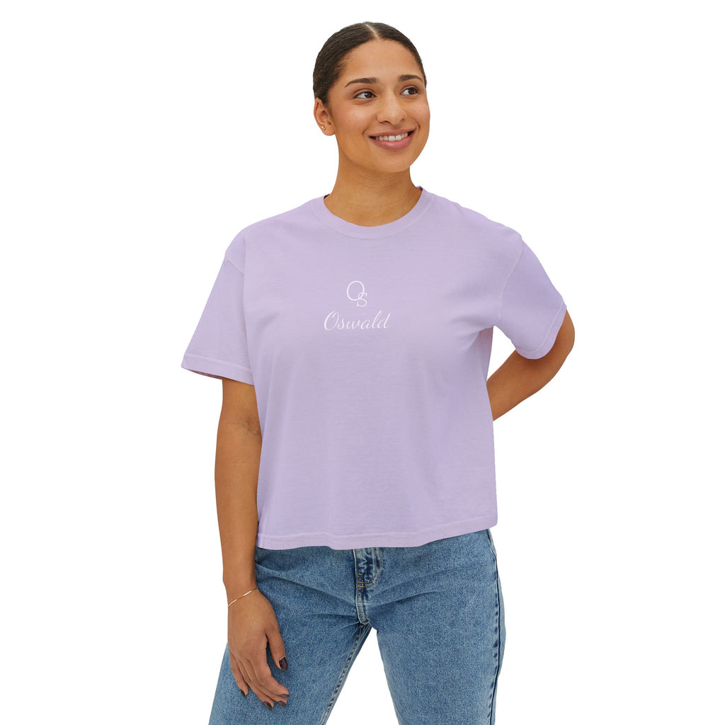 Women's Boxy Tee — Casual Cropped Crewneck T-Shirt