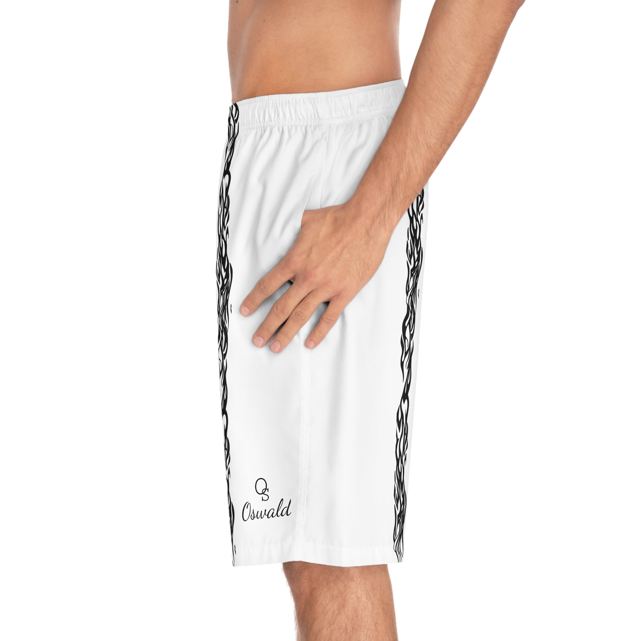 Men's Board Shorts —  White