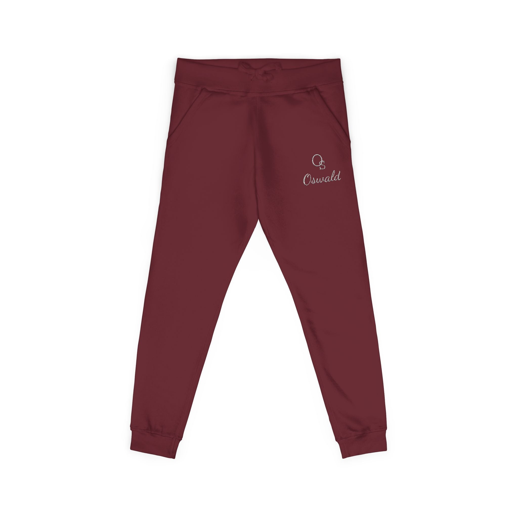 Embroidered Fleece Sweatpants — Minimalist Logo Joggers