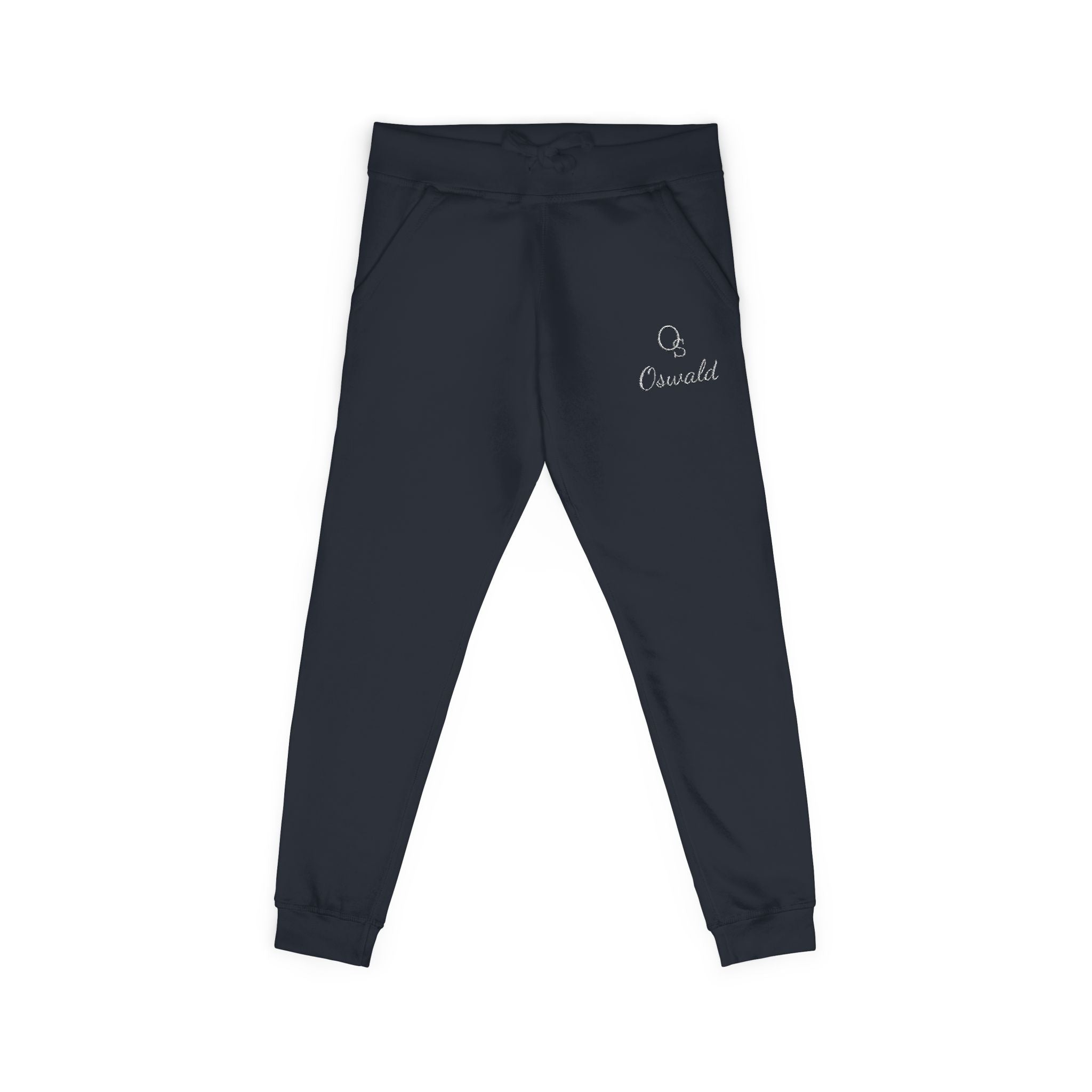 Embroidered Fleece Sweatpants — Minimalist Logo Joggers