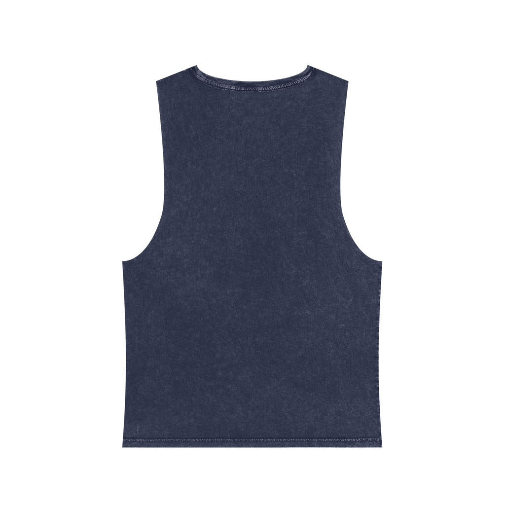 Crescent Moon Stonewash Tank Top — Minimal ‘Crescent’ Chest Logo