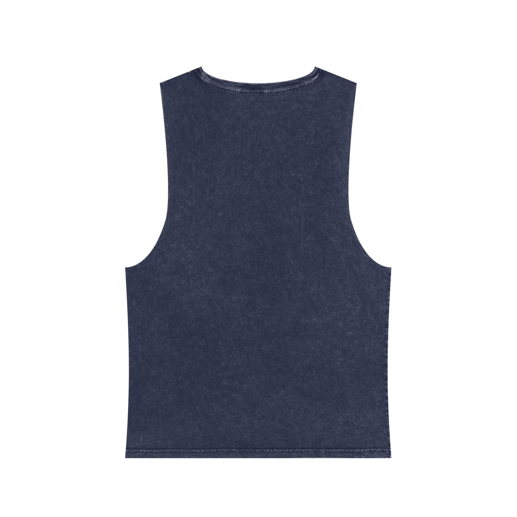 Crescent Moon Stonewash Tank Top — Minimal ‘Crescent’ Chest Logo