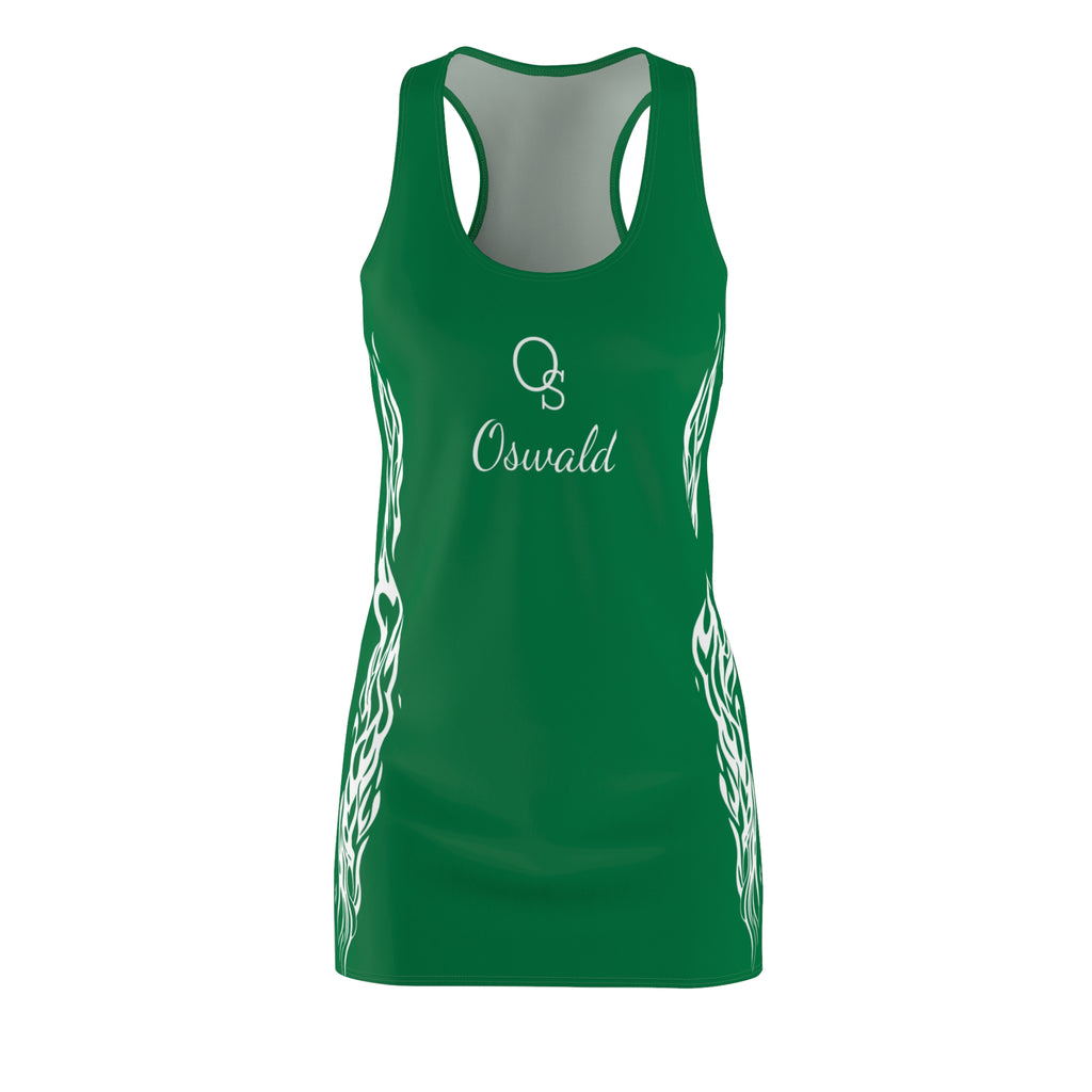 Oswald Script Racerback Dress — Green