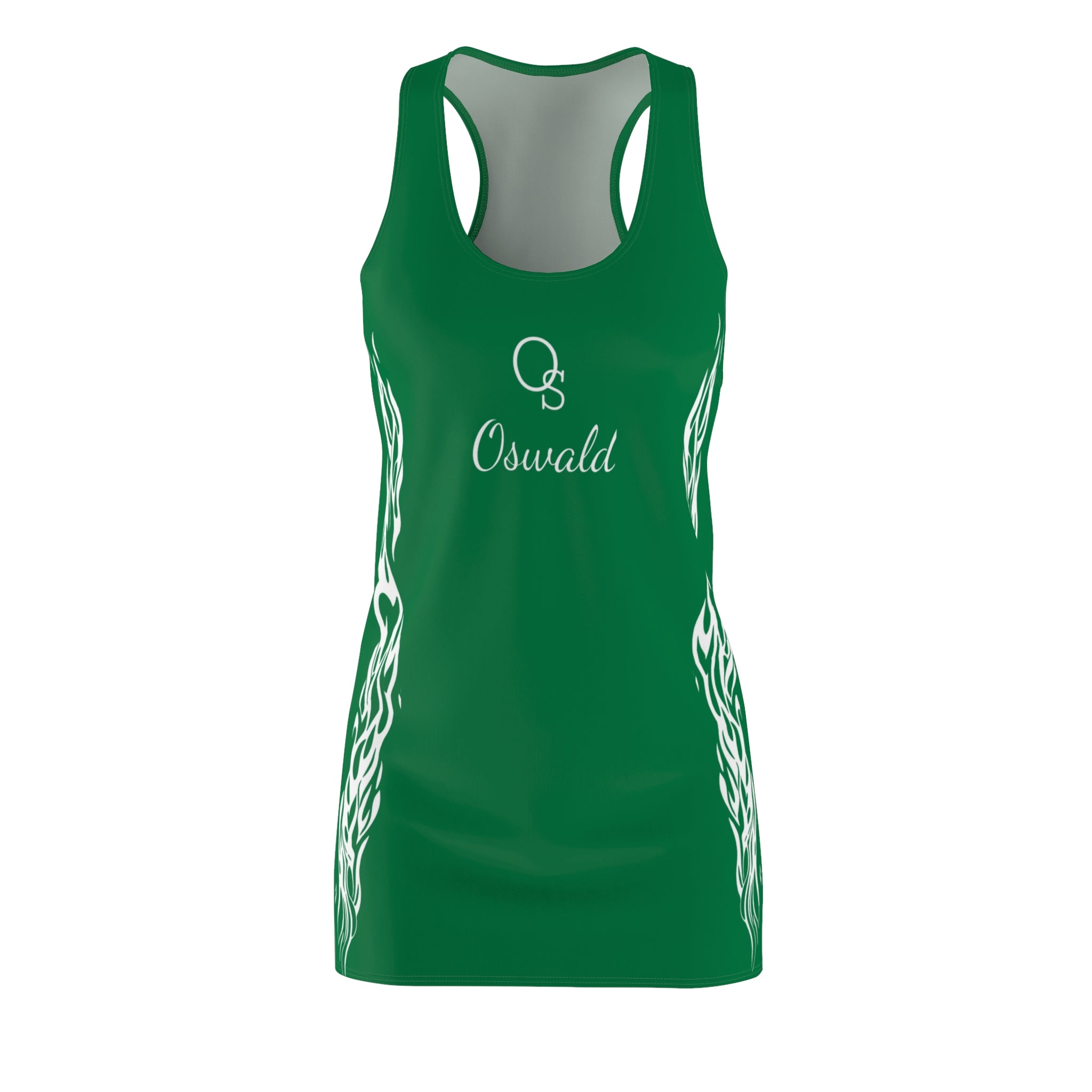 Oswald Script Racerback Dress — Green