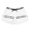 Women's Casual Shorts — Black Tribal Stripe Design