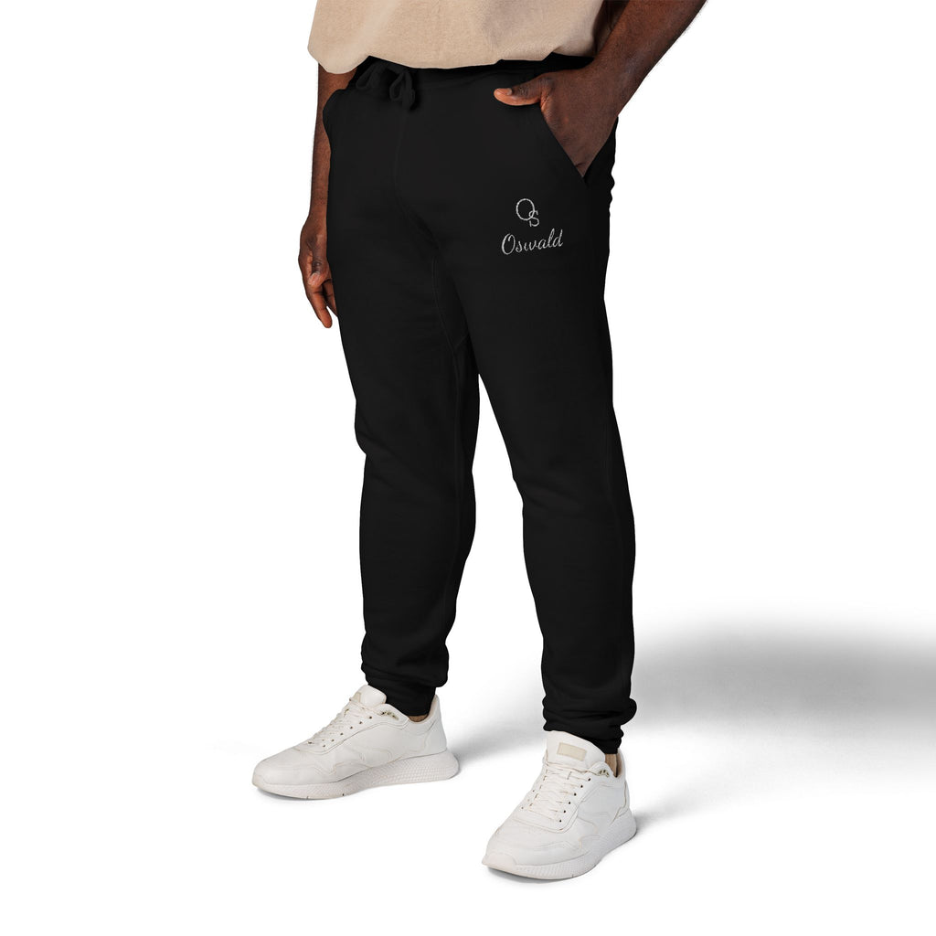 Embroidered Fleece Sweatpants — Minimalist Logo Joggers