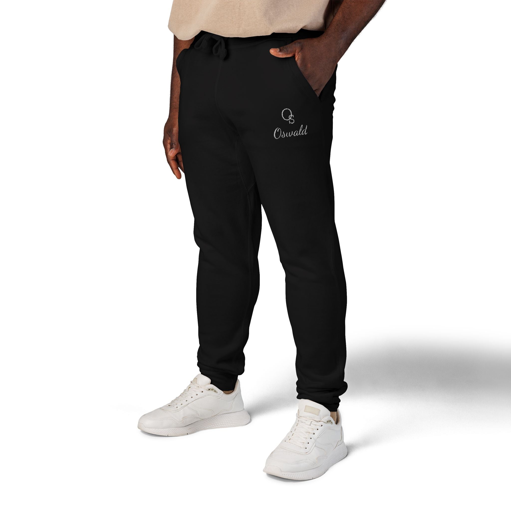 Embroidered Fleece Sweatpants — Minimalist Logo Joggers