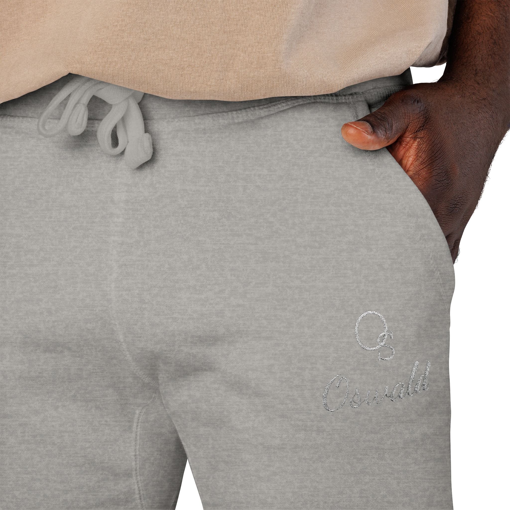 Embroidered Fleece Sweatpants — Minimalist Logo Joggers