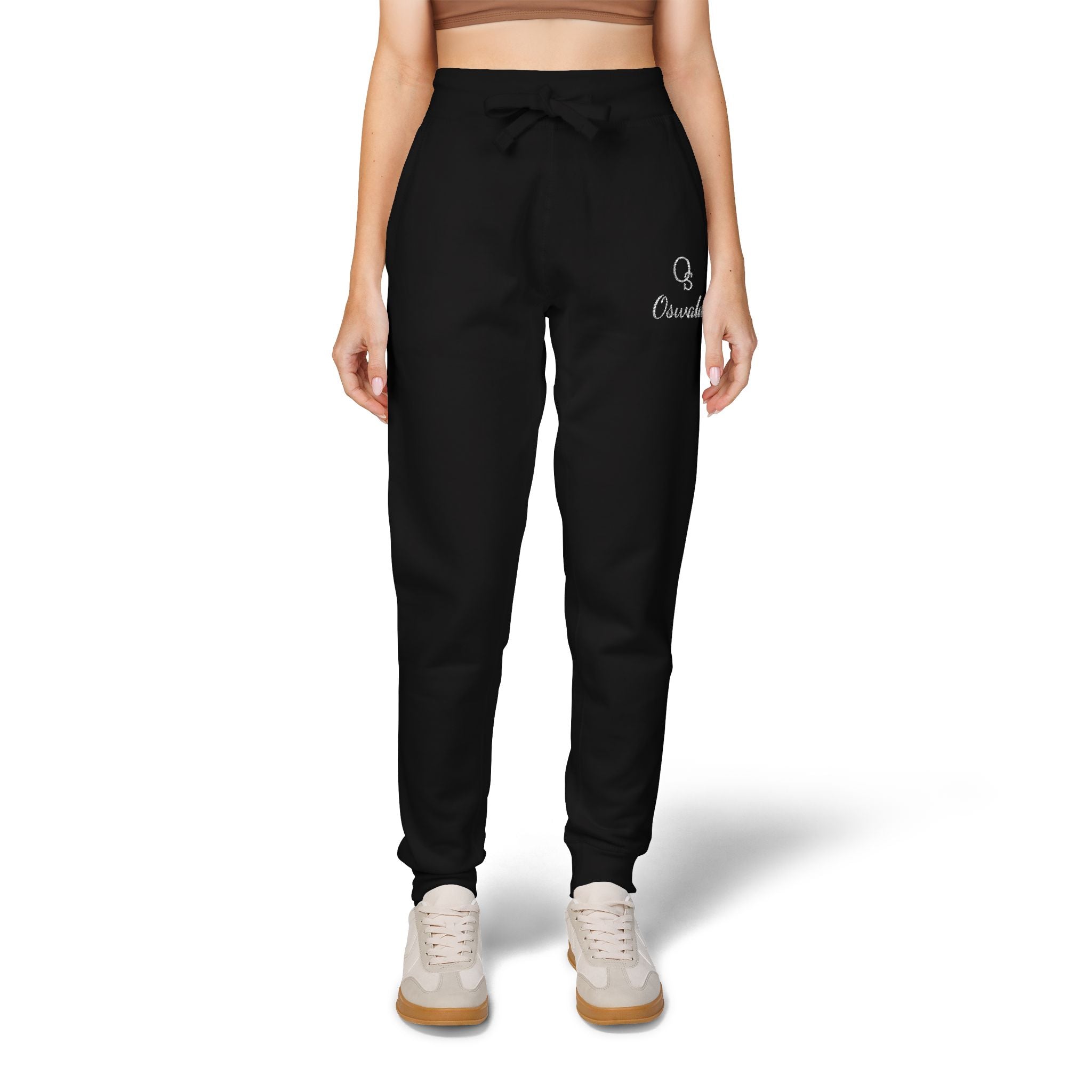 Embroidered Fleece Sweatpants — Minimalist Logo Joggers