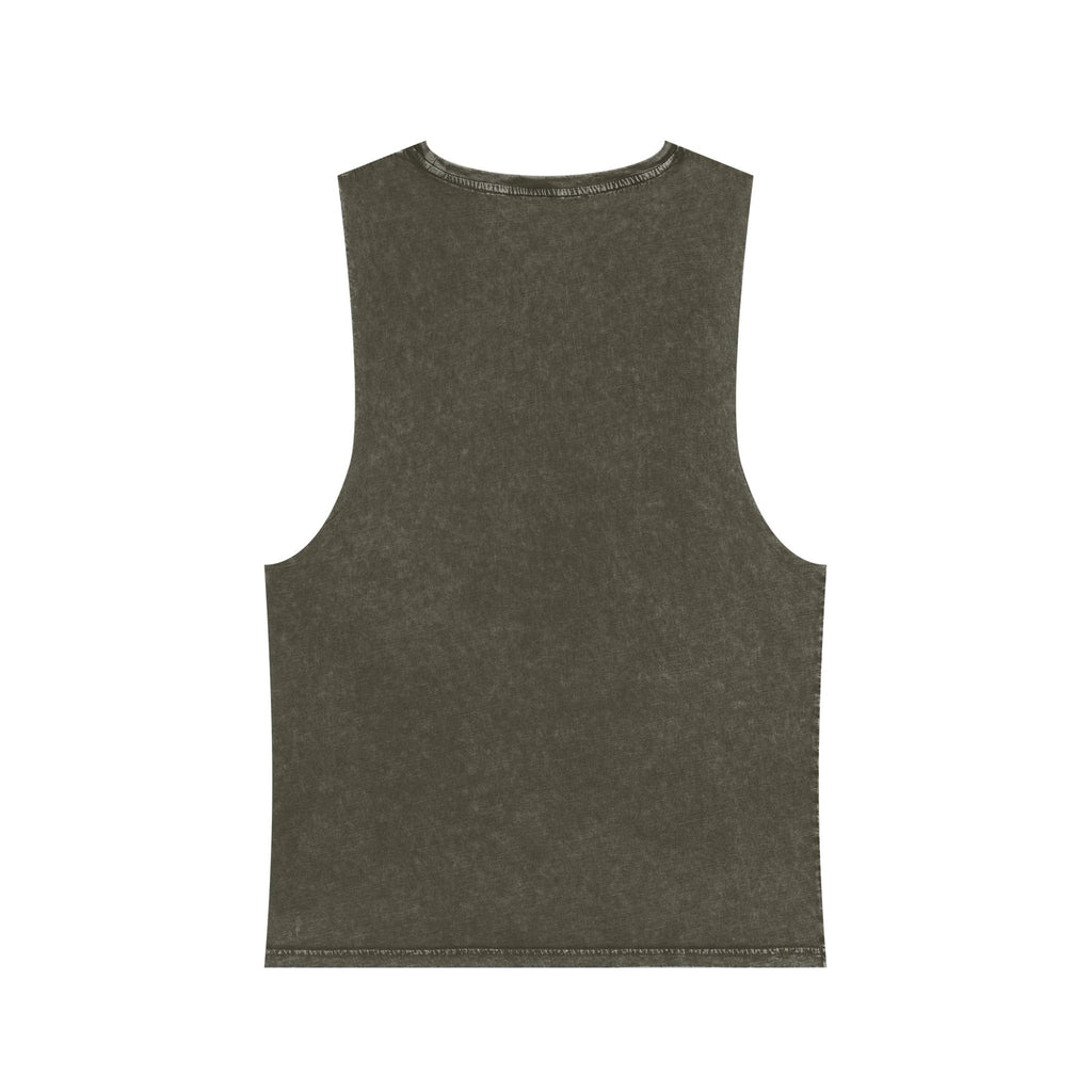 Crescent Moon Stonewash Tank Top — Minimal ‘Crescent’ Chest Logo