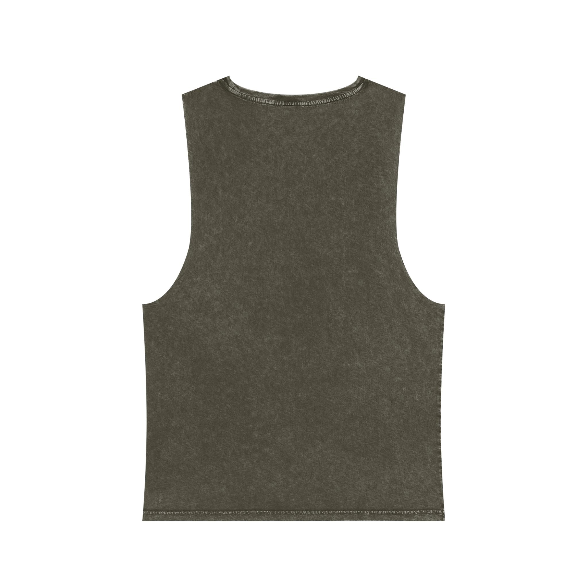 Crescent Moon Stonewash Tank Top — Minimal ‘Crescent’ Chest Logo