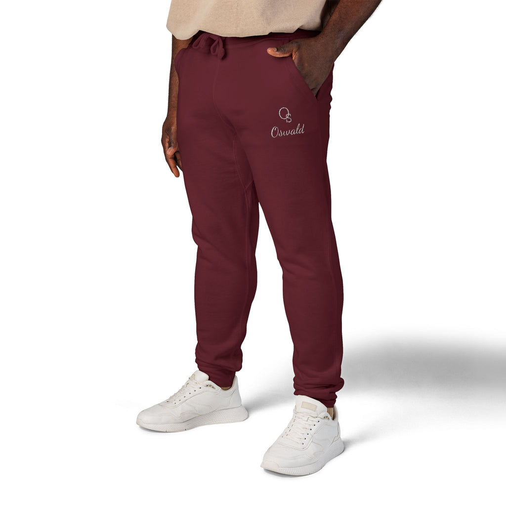 Embroidered Fleece Sweatpants — Minimalist Logo Joggers