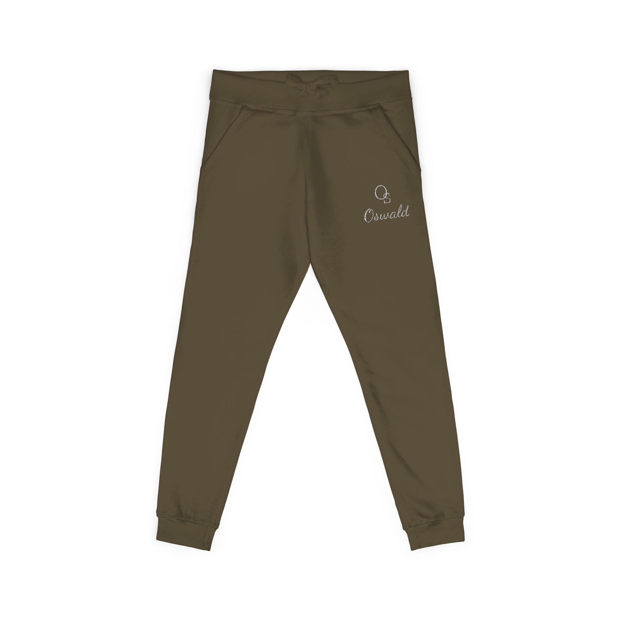 Embroidered Fleece Sweatpants — Minimalist Logo Joggers