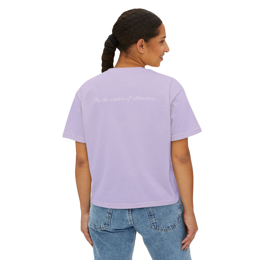 Women's Boxy Tee — Casual Cropped Crewneck T-Shirt