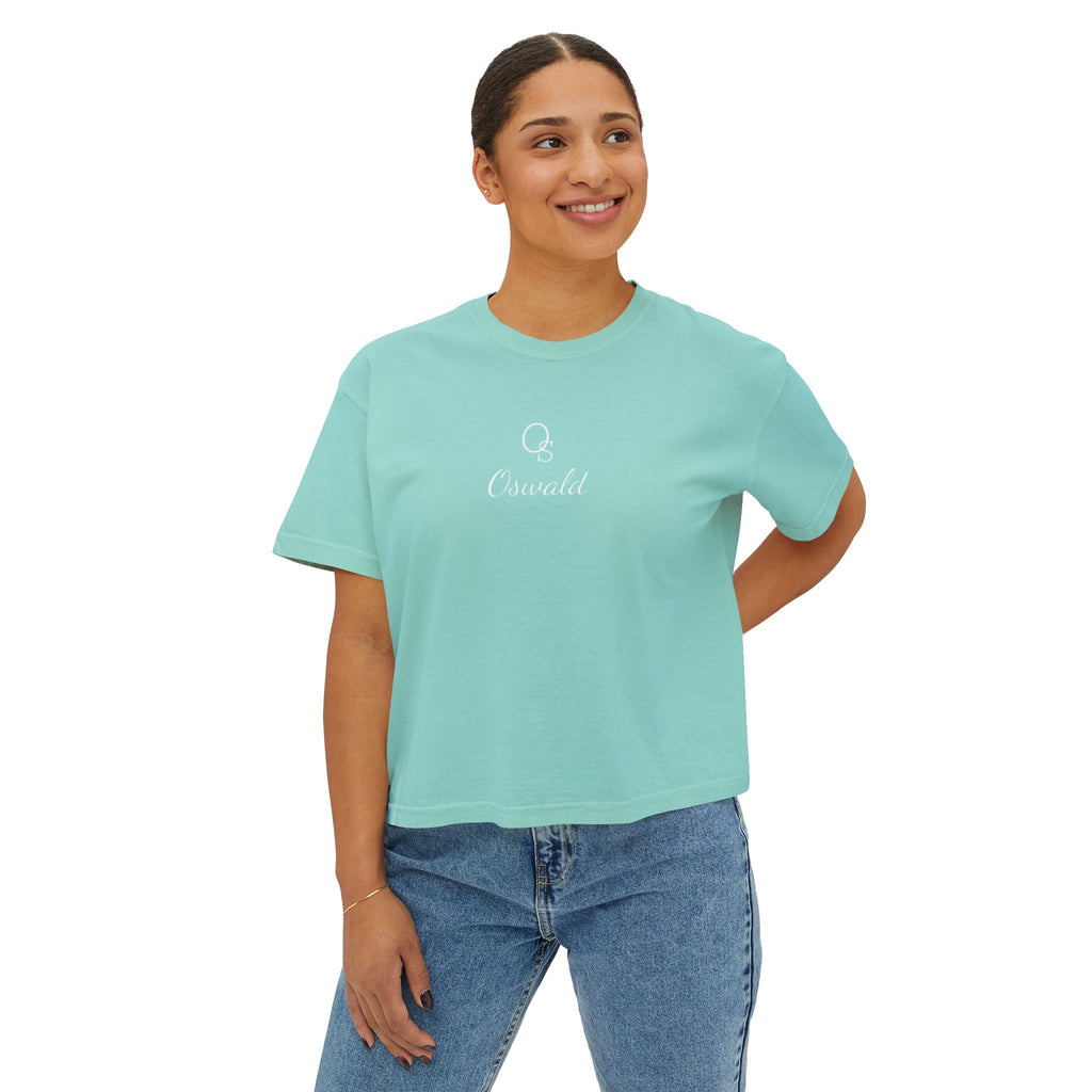 Women's Boxy Tee — Casual Cropped Crewneck T-Shirt