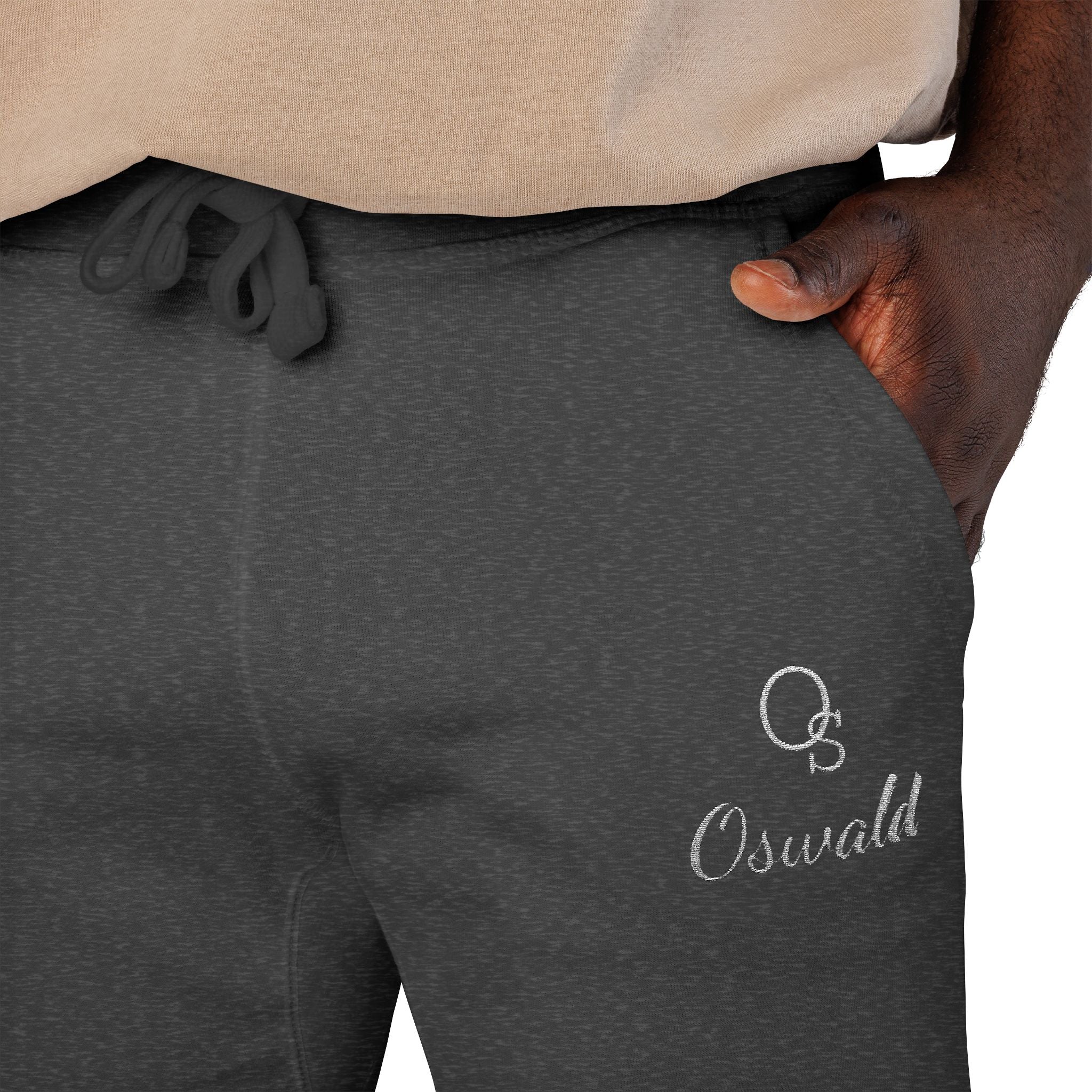 Embroidered Fleece Sweatpants — Minimalist Logo Joggers