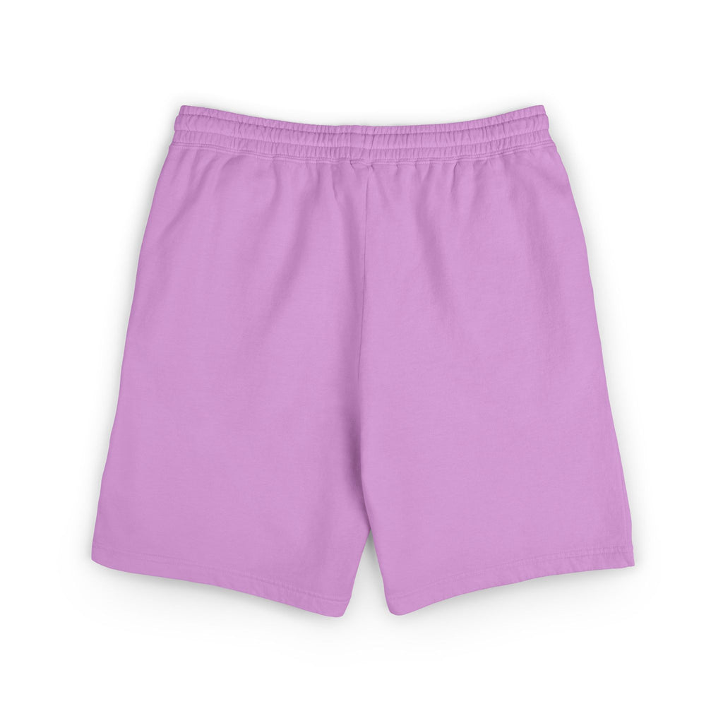 Lightweight Fleece Sweat Shorts — Casual Garment-Dyed Lounge Shorts with Script Logo