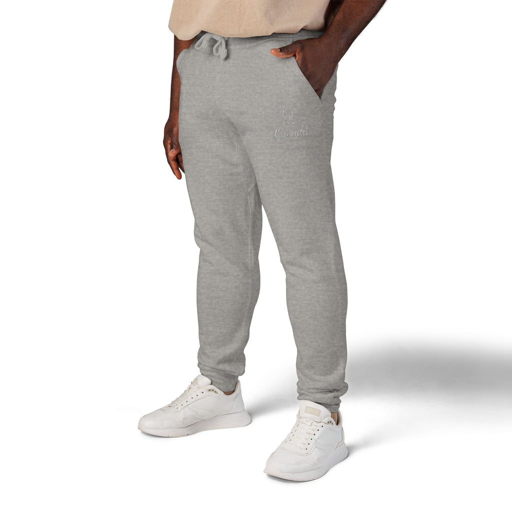 Embroidered Fleece Sweatpants — Minimalist Logo Joggers