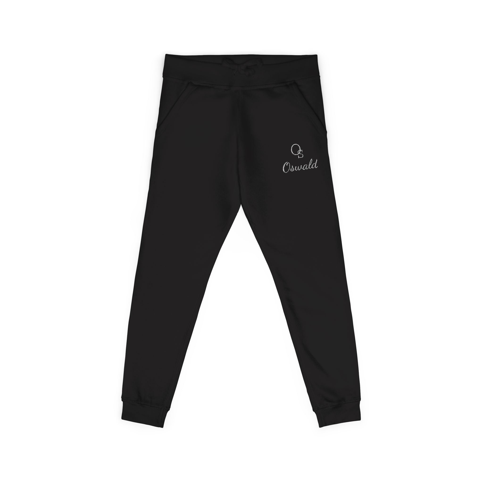 Embroidered Fleece Sweatpants — Minimalist Logo Joggers