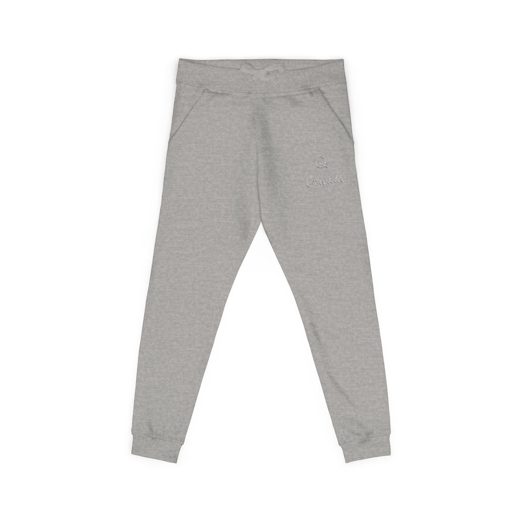 Embroidered Fleece Sweatpants — Minimalist Logo Joggers