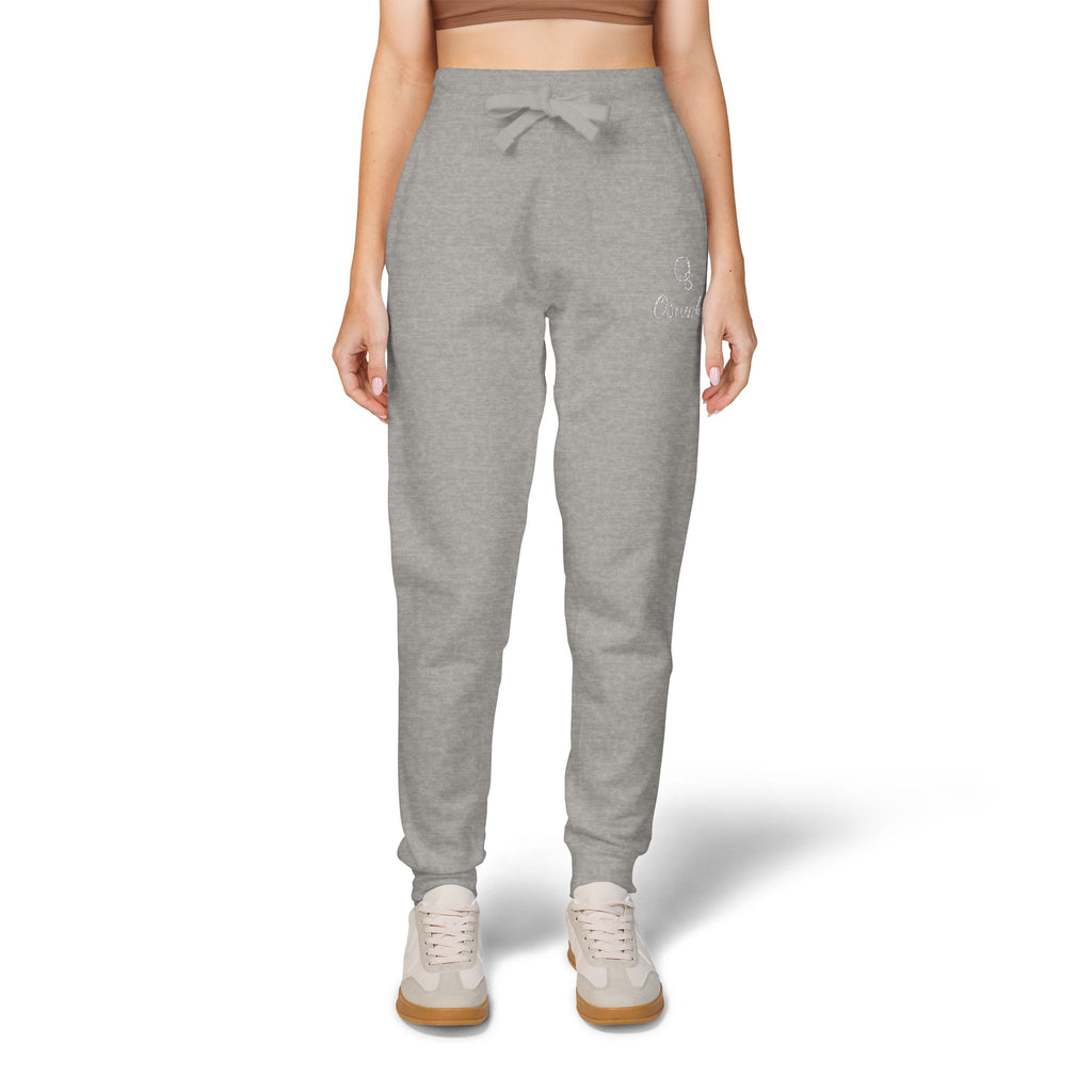Embroidered Fleece Sweatpants — Minimalist Logo Joggers