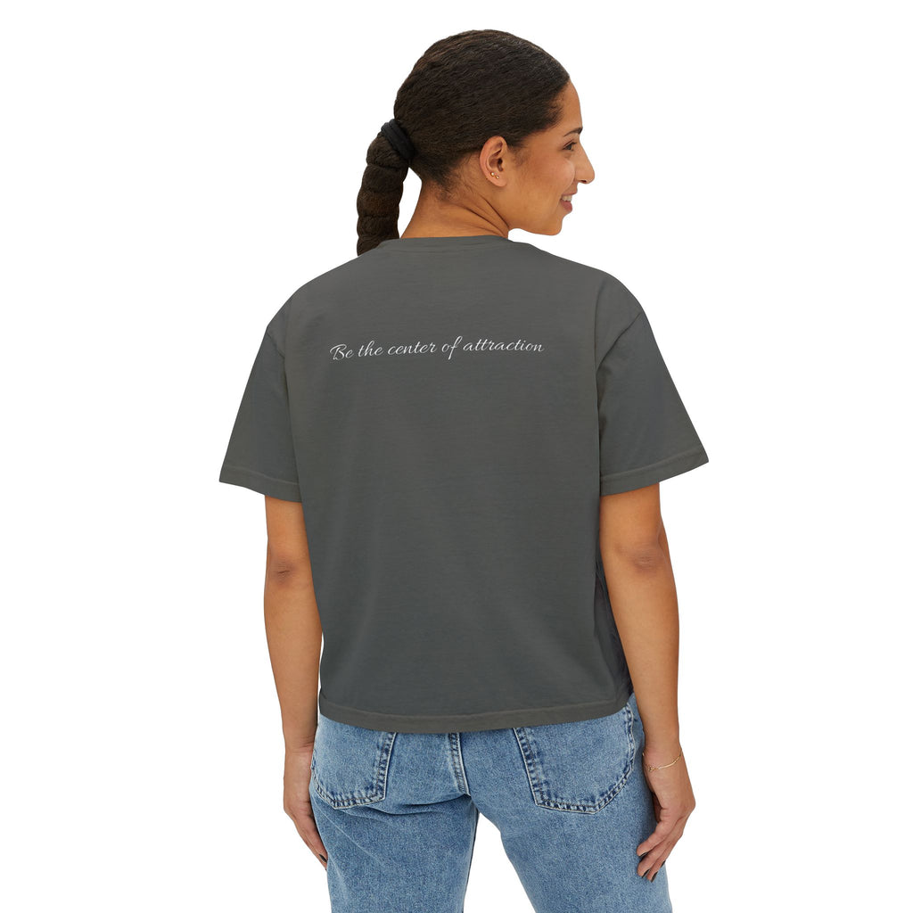 Women's Boxy Tee — Casual Cropped Crewneck T-Shirt