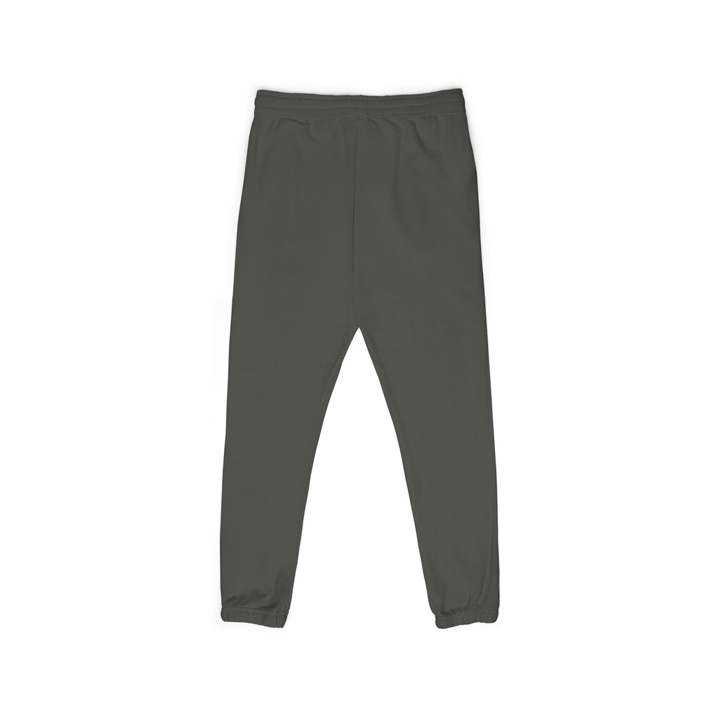 Embroidered 'Overalls' Fleece Sweatpants — Cozy Garment-Dyed Lounge Joggers