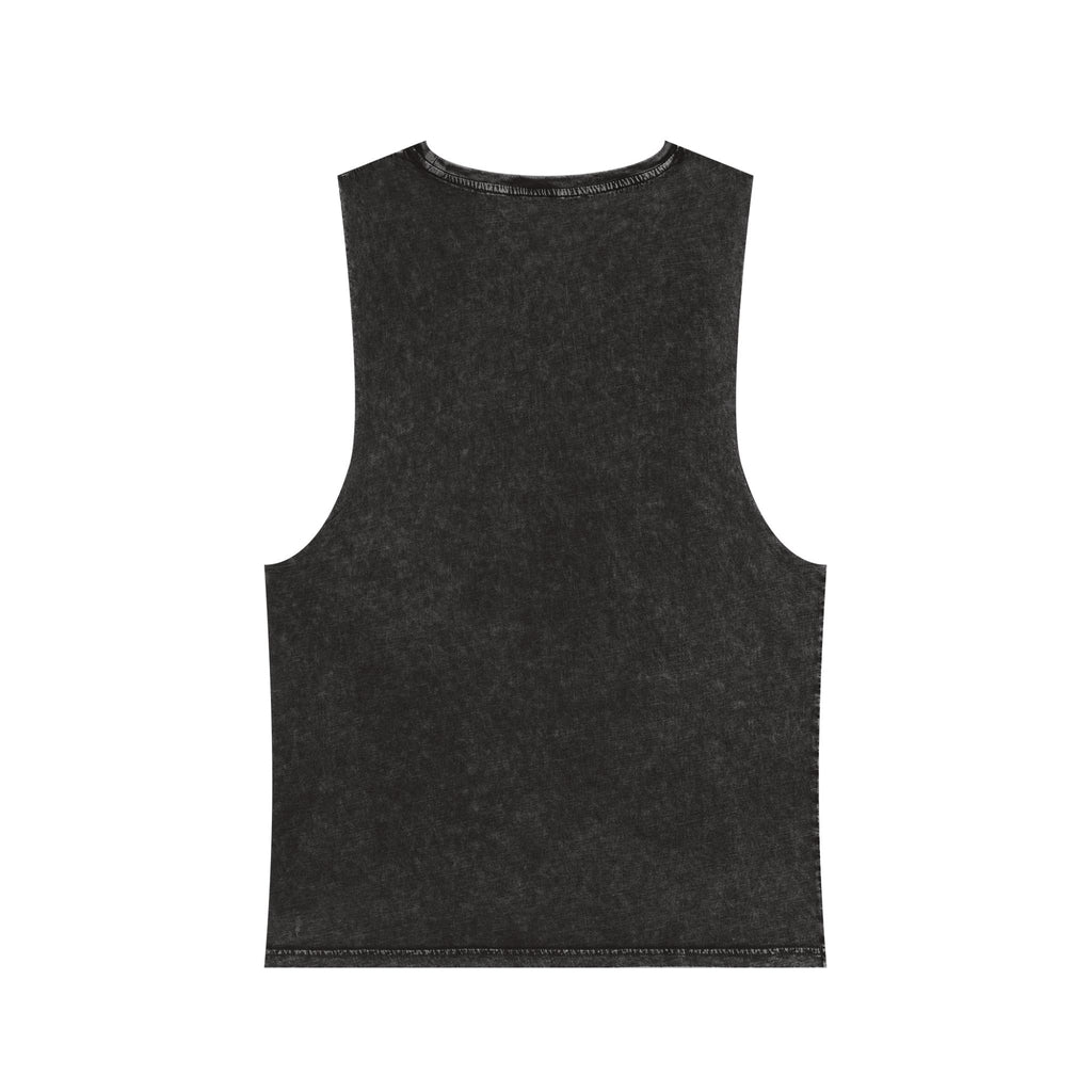 Crescent Moon Stonewash Tank Top — Minimal ‘Crescent’ Chest Logo