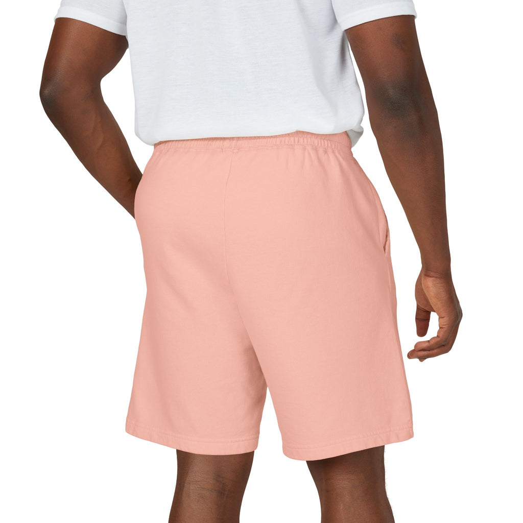 Fleece Sweat Shorts — 'Oswald' Side Script Coral Lounge Shorts
