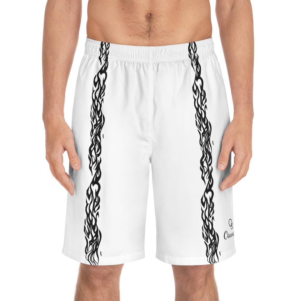 Men's Board Shorts —  White