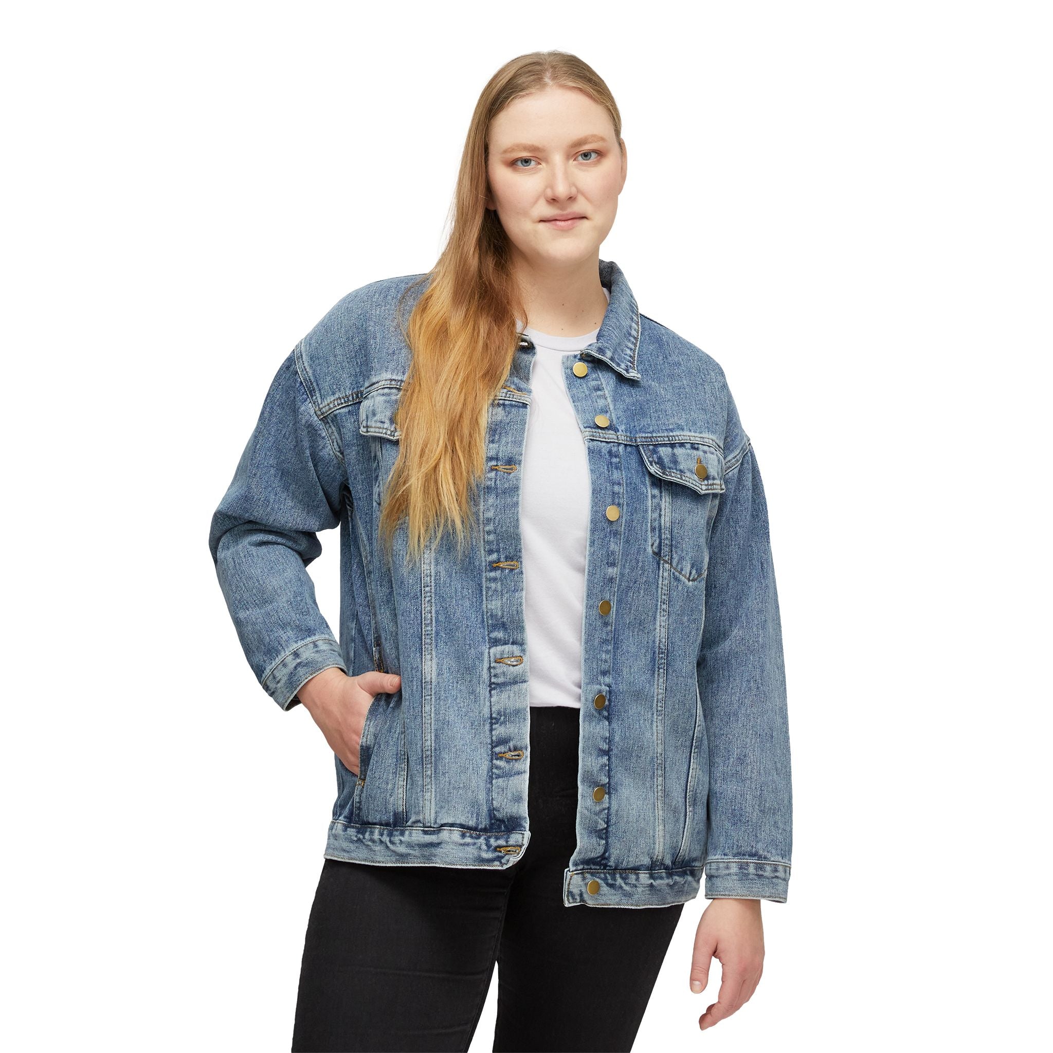 Classic Women's Denim Jacket - Vintage Blue Jean Jacket