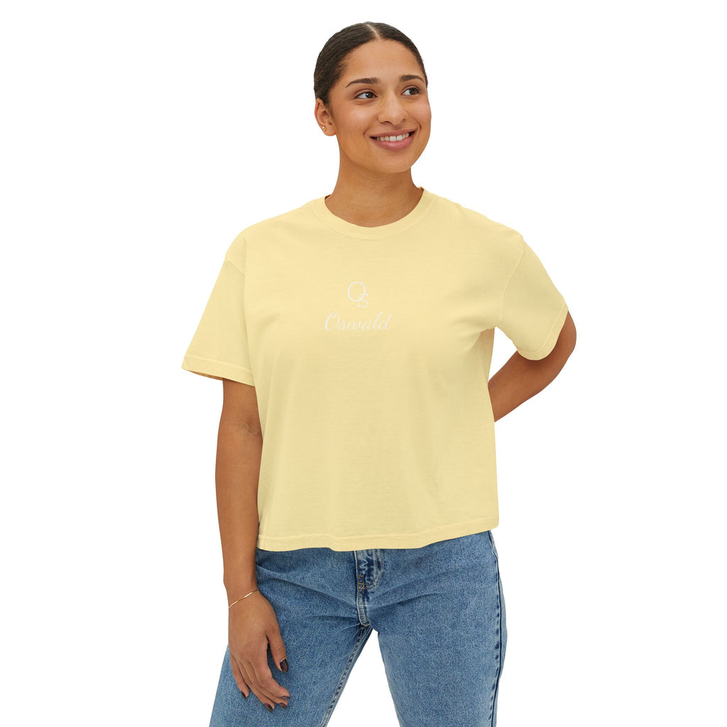 Women's Boxy Tee — Casual Cropped Crewneck T-Shirt