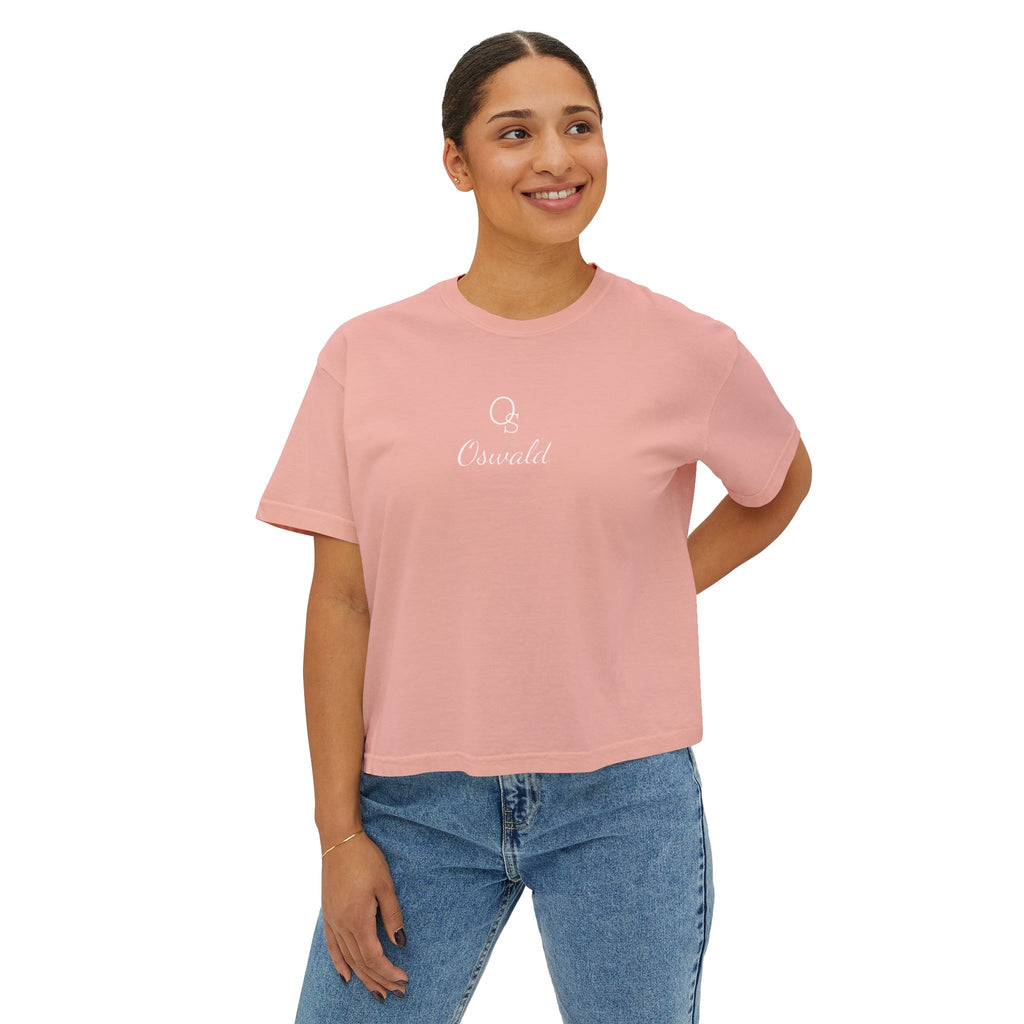 Women's Boxy Tee — Casual Cropped Crewneck T-Shirt