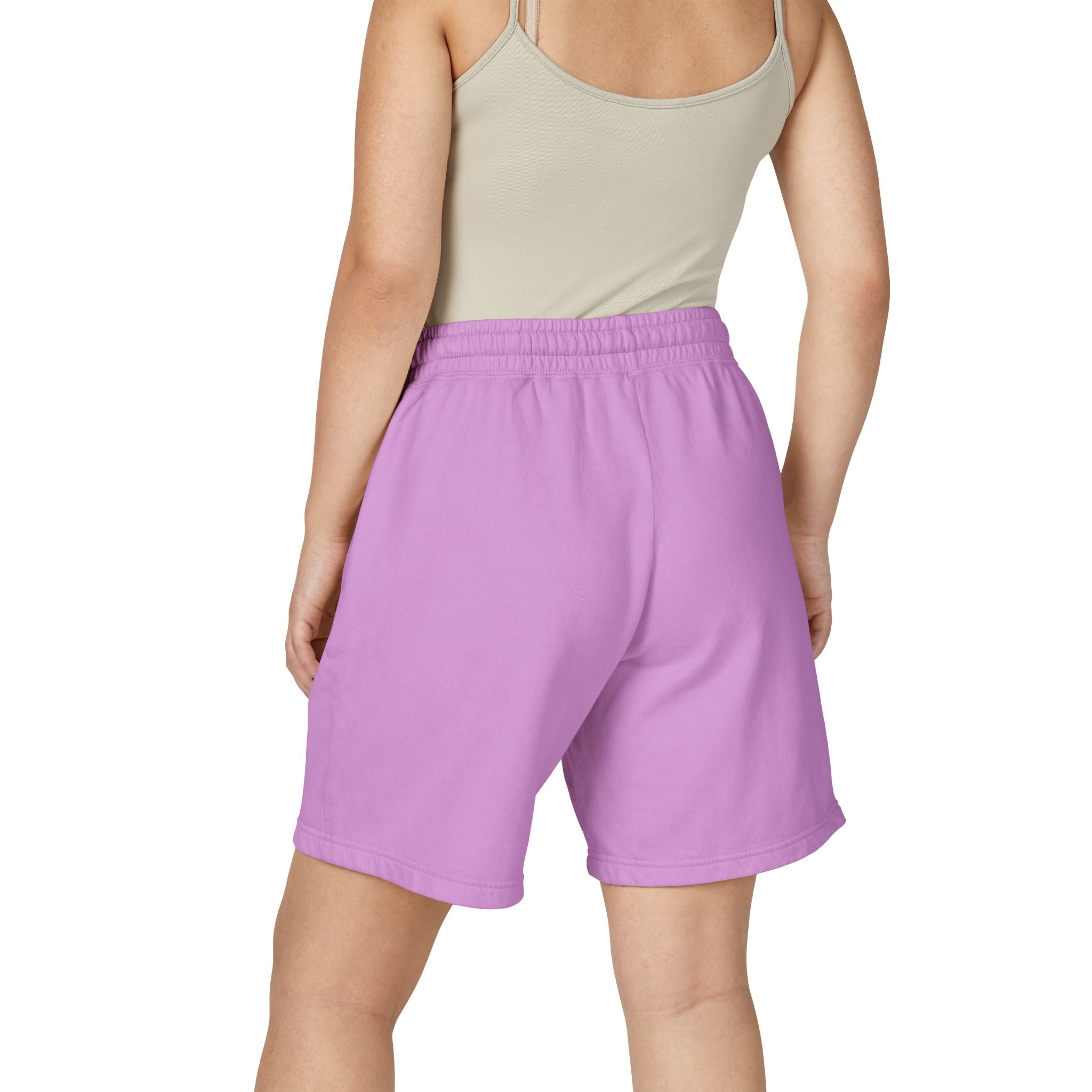 Fleece Sweat Shorts — 'Oswald' Side Script Coral Lounge Shorts