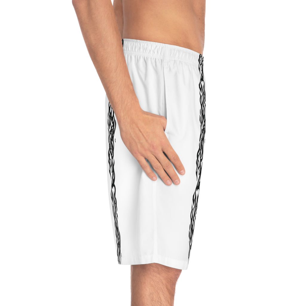 Men's Board Shorts —  White