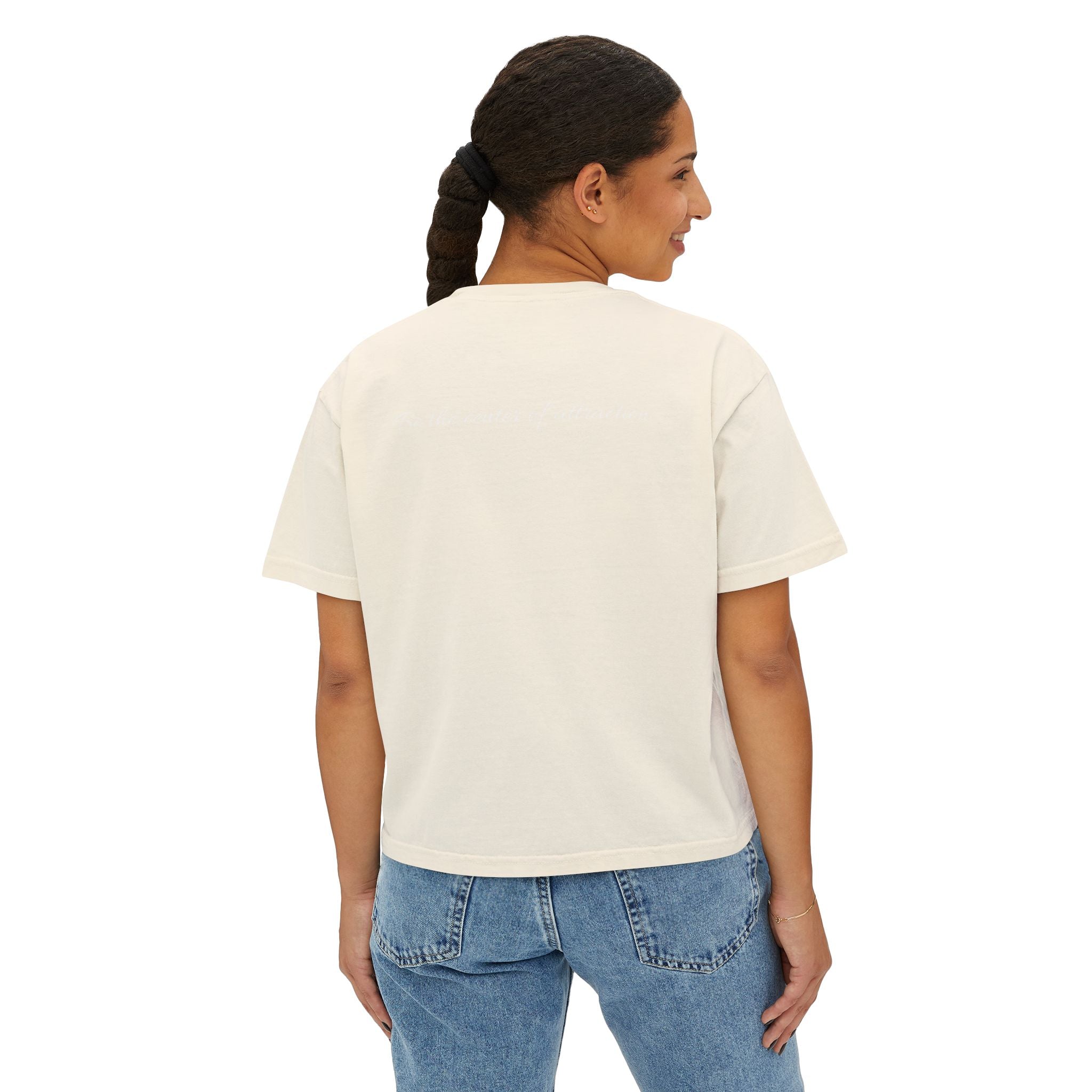 Women's Boxy Tee — Casual Cropped Crewneck T-Shirt