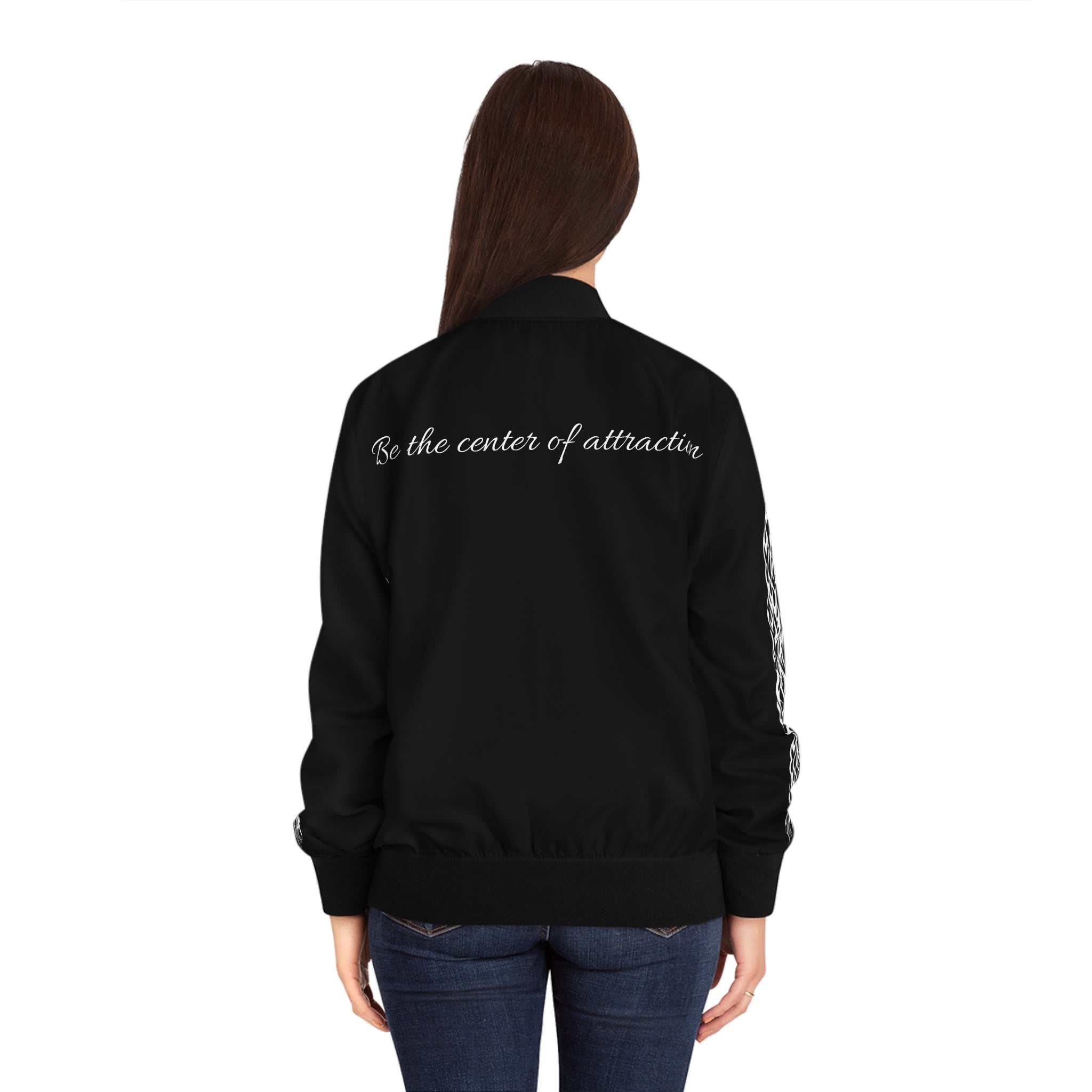 Oswald Ladies Bomber Jacket-Black