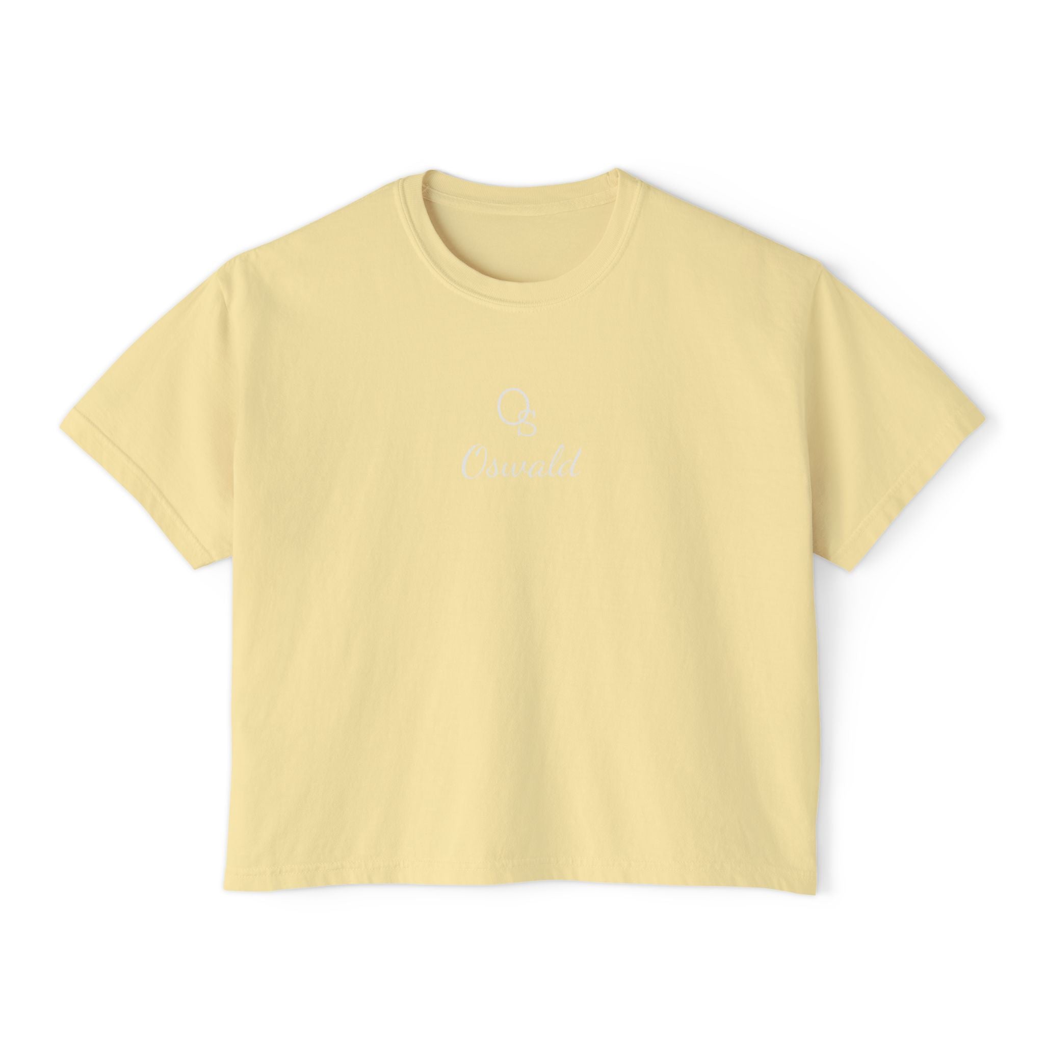 Women's Boxy Tee — Casual Cropped Crewneck T-Shirt