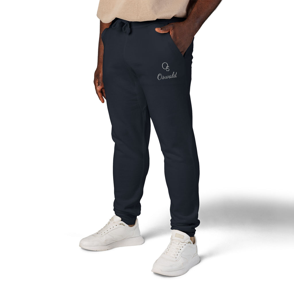 Embroidered Fleece Sweatpants — Minimalist Logo Joggers