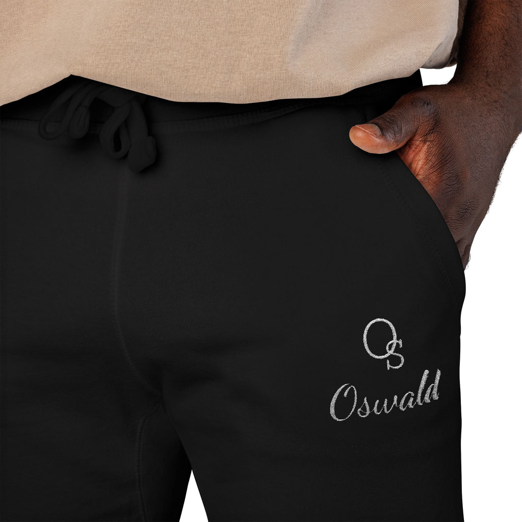 Embroidered Fleece Sweatpants — Minimalist Logo Joggers