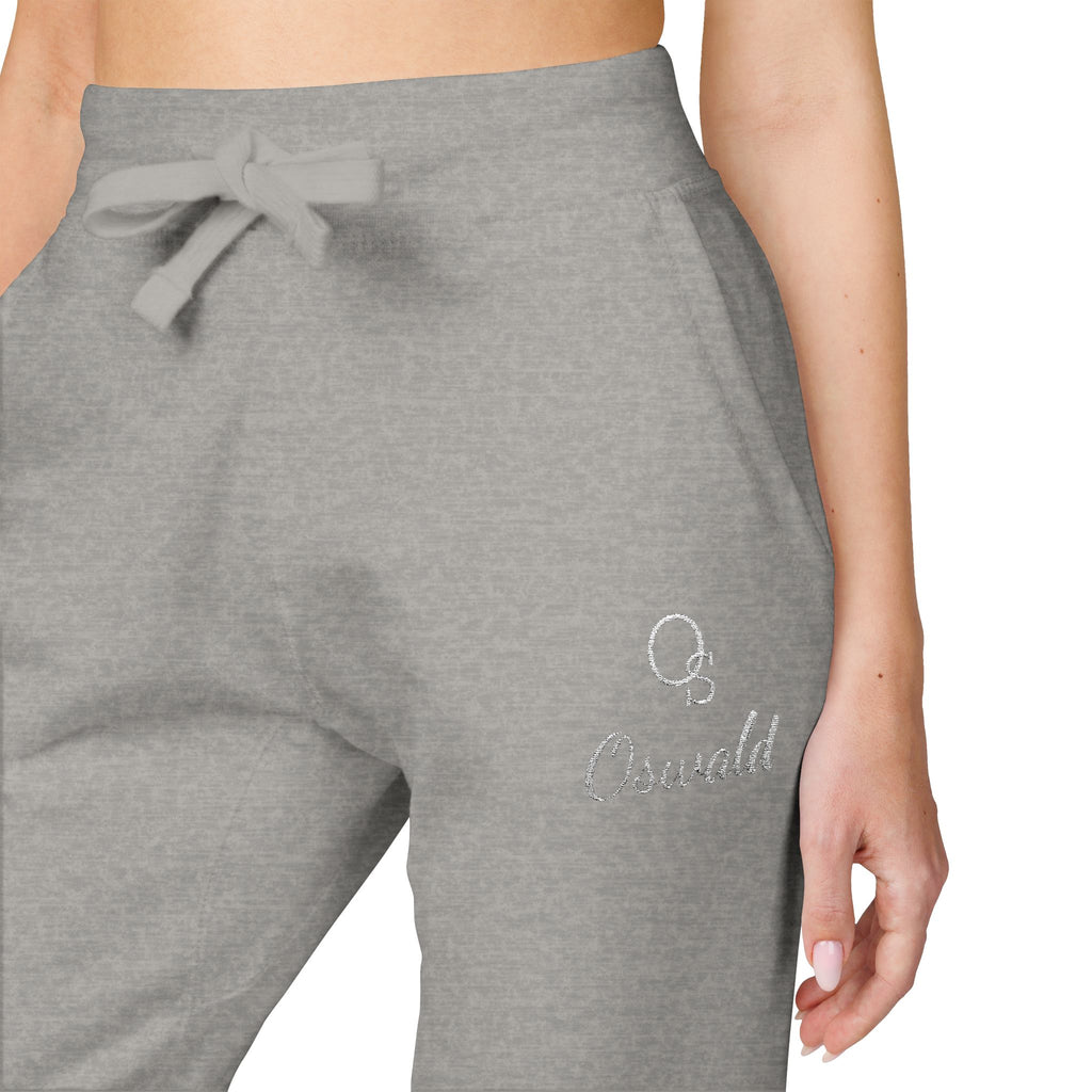 Embroidered Fleece Sweatpants — Minimalist Logo Joggers