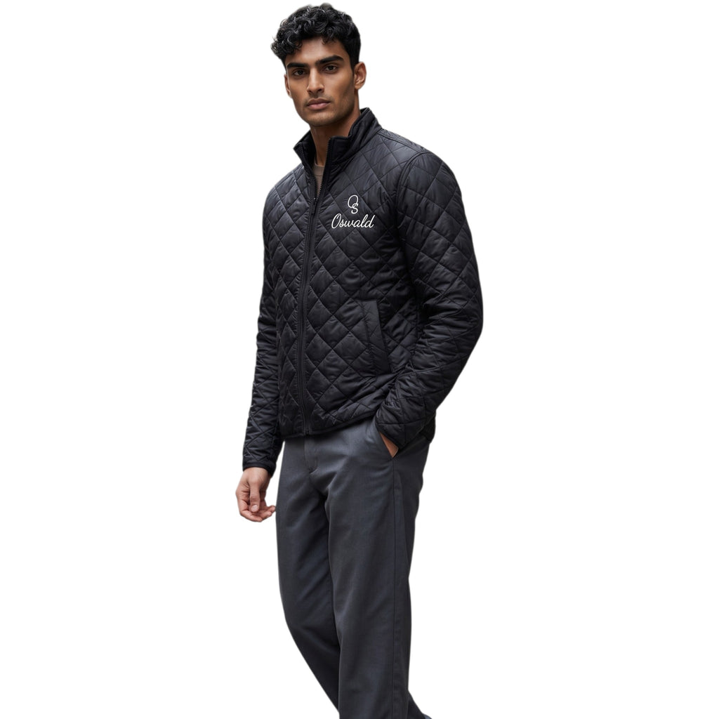 Quilted Full-Zip Jacket — Embroidered Chest logo