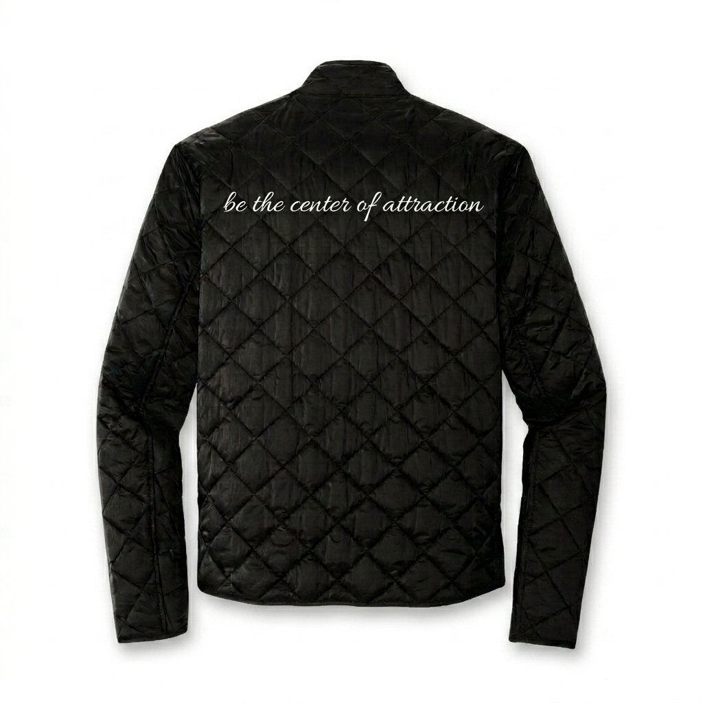 Quilted Full-Zip Jacket — Embroidered Chest logo