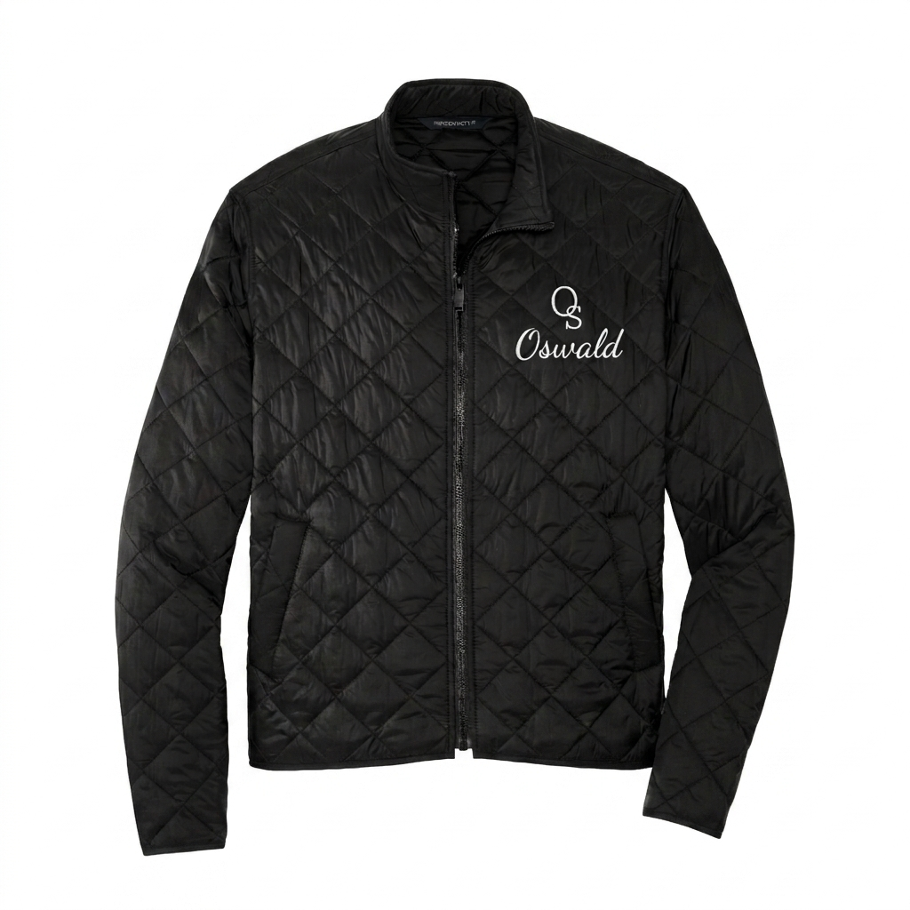 Quilted Full-Zip Jacket — Embroidered Chest logo