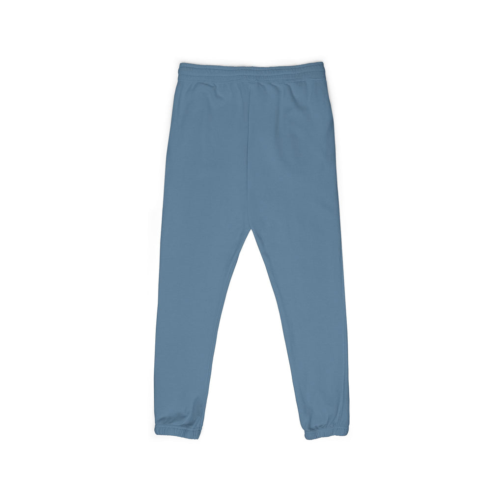 Embroidered 'Overalls' Fleece Sweatpants — Cozy Garment-Dyed Lounge Joggers