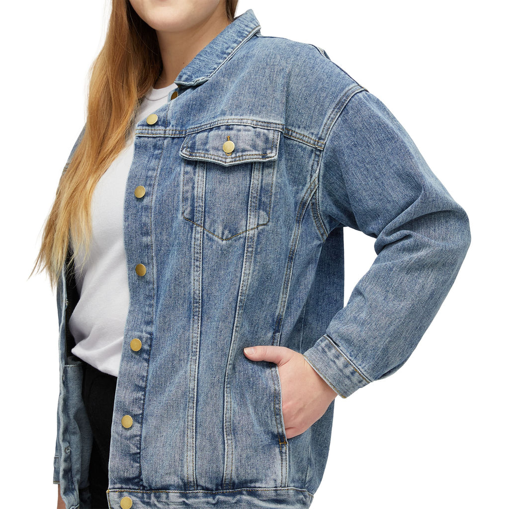 Classic Women's Denim Jacket - Vintage Blue Jean Jacket