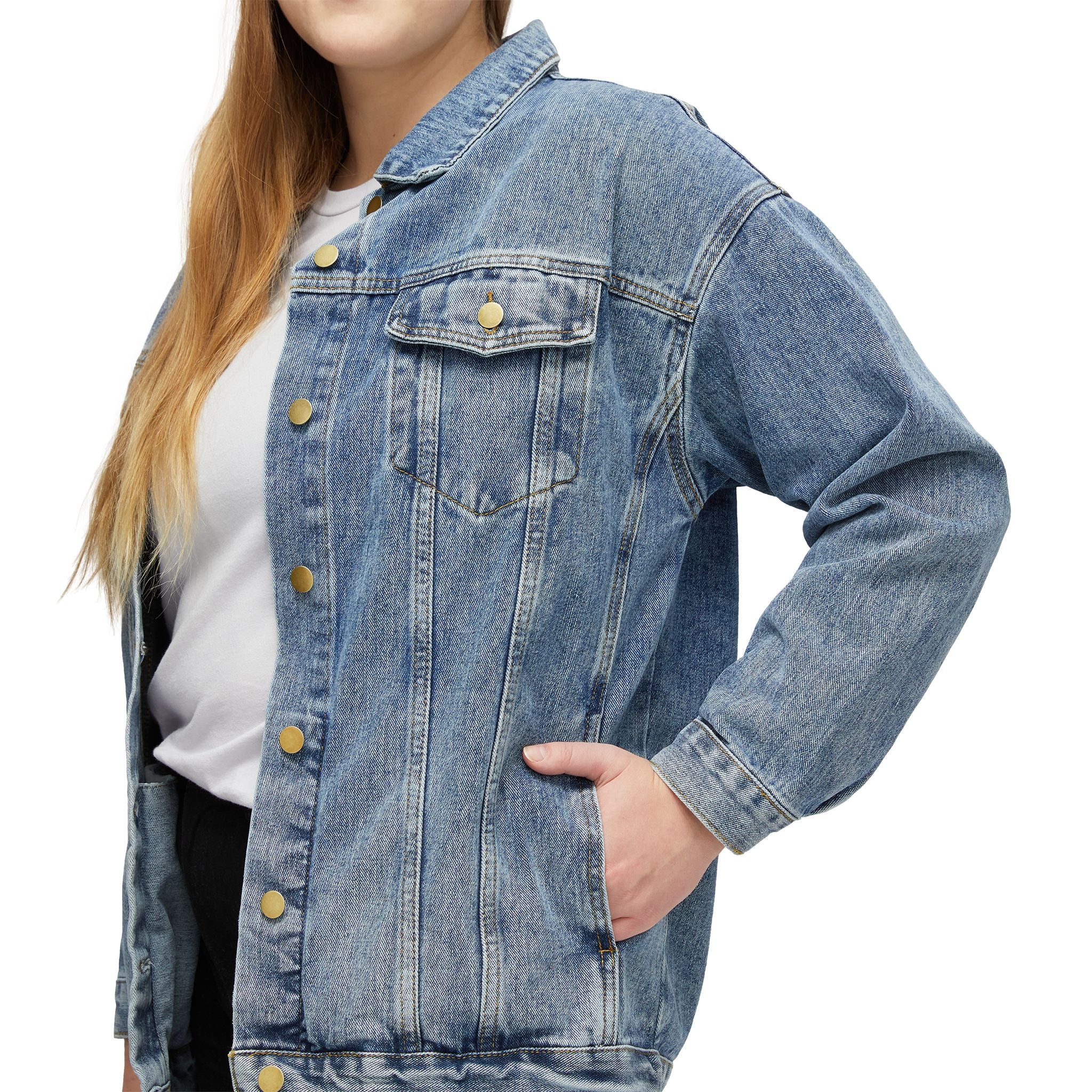 Classic Women's Denim Jacket - Vintage Blue Jean Jacket